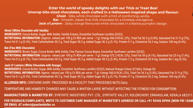 Halloween Trick Or Treat Chocolate Box 189g