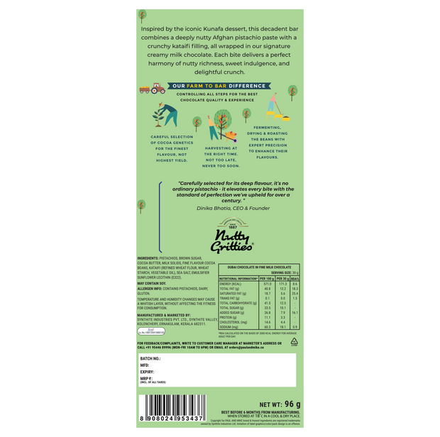 Kunafa Chocolate with Afghan Pistachios – Dubai Inspired