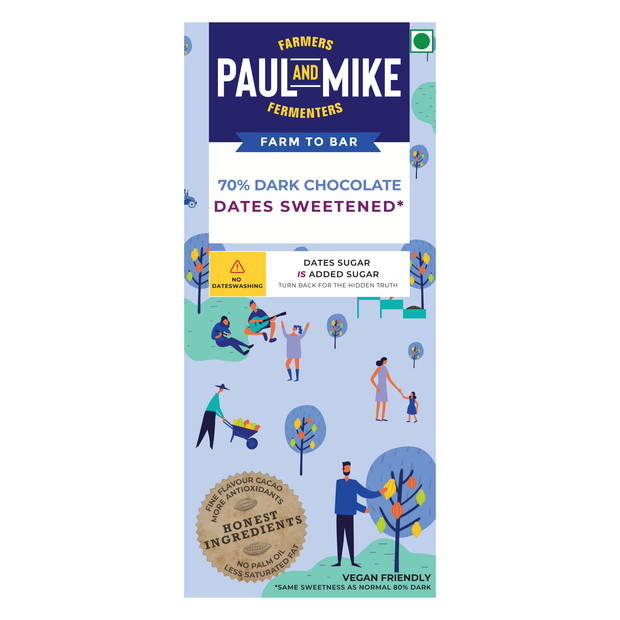 70% Dark Chocolate Dates Sweetened