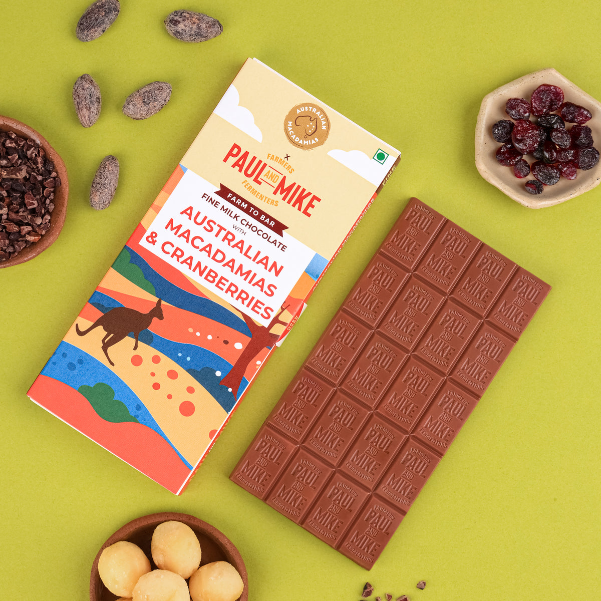 Fine Milk Chocolate with Australian Macadamias and Cranberry – Paul And ...