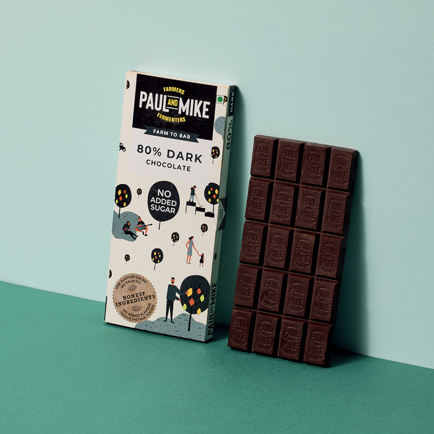 80% Dark Plain Chocolate | No Added Sugar | Vegan Friendly