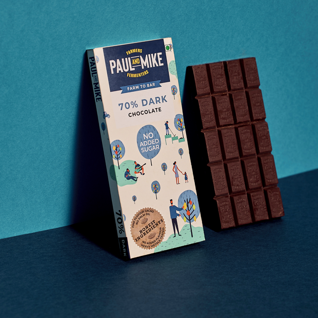70% Dark Plain Chocolate | No Added Sugar | Vegan Friendly