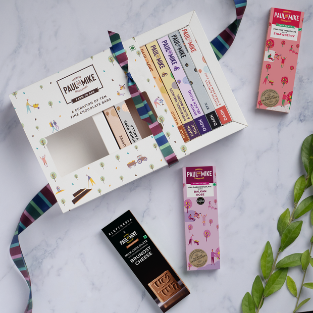 Chocolate Gift Box - Pack Of Ten 27g Bars