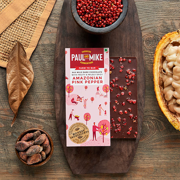 64% Dark Amazonian Pink Pepper Chocolate