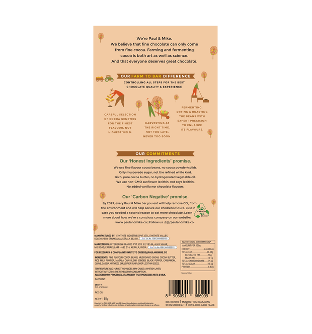 57% Milk Indian Style Masala Chai Chocolate