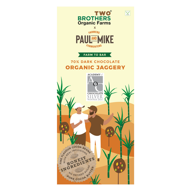 TBOF 70% Dark Organic Jaggery Chocolate