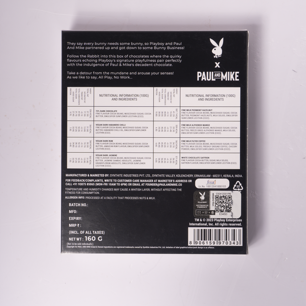 Playboy X Paul And Mike 32 Chocolate Squares Gift Box- Glasses